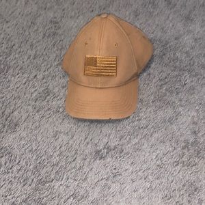 Khaki American flag hat